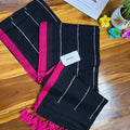 Sequins Stripes Mul Cotton Saree