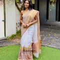 Kasav Broad Border Linen Saree
