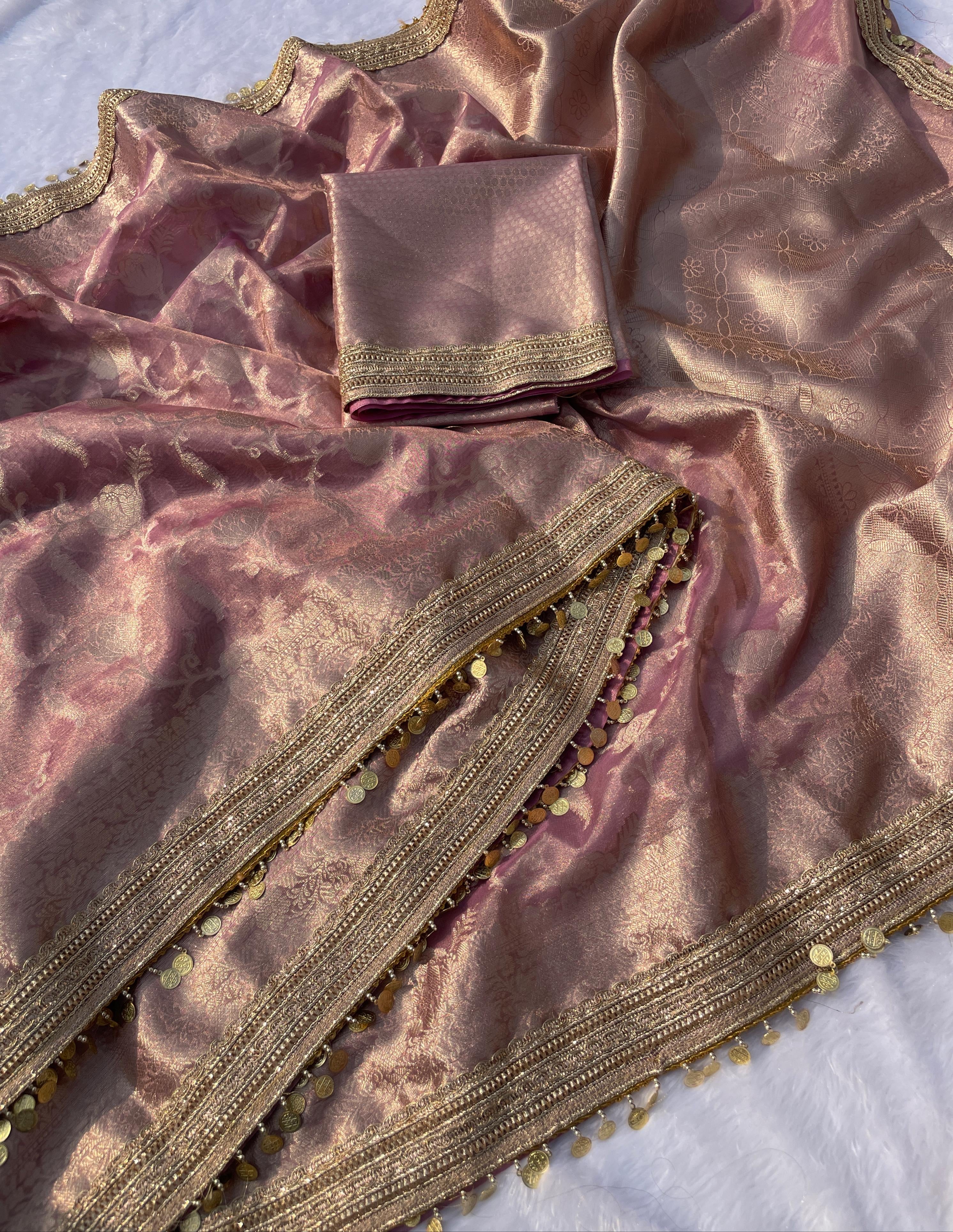 Tissue Banarasi Maharani Lace Saree