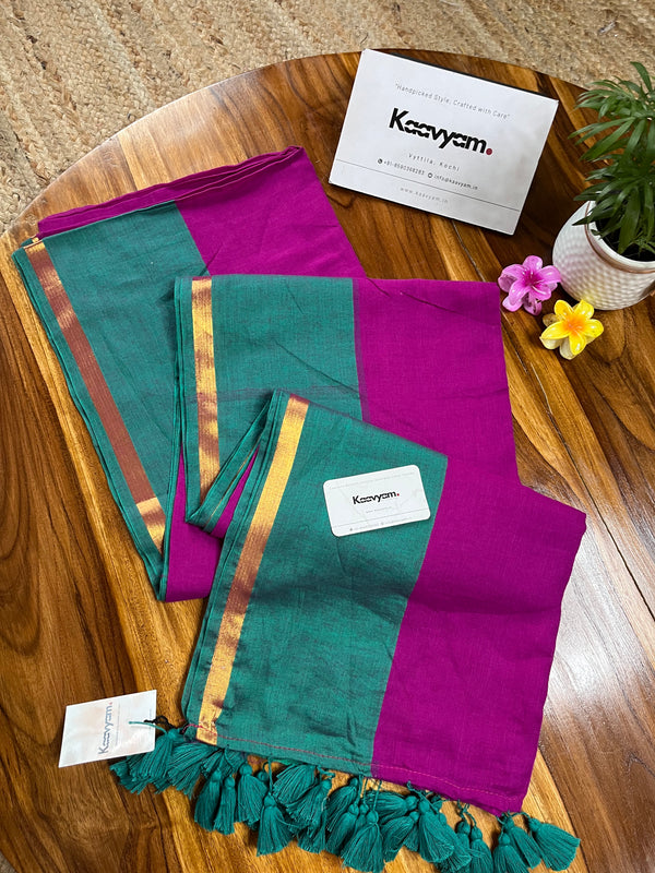 Bougainvillea Mul Cotton Saree