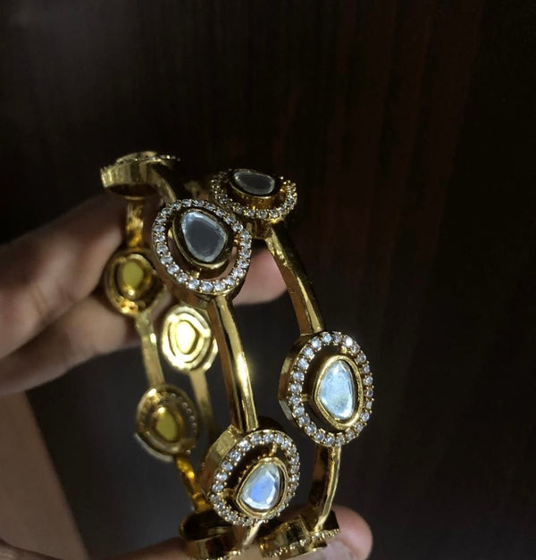 Antique Style Kundan Bangles