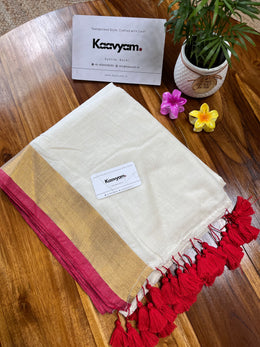 Kasav & Kara Mul Cotton Saree