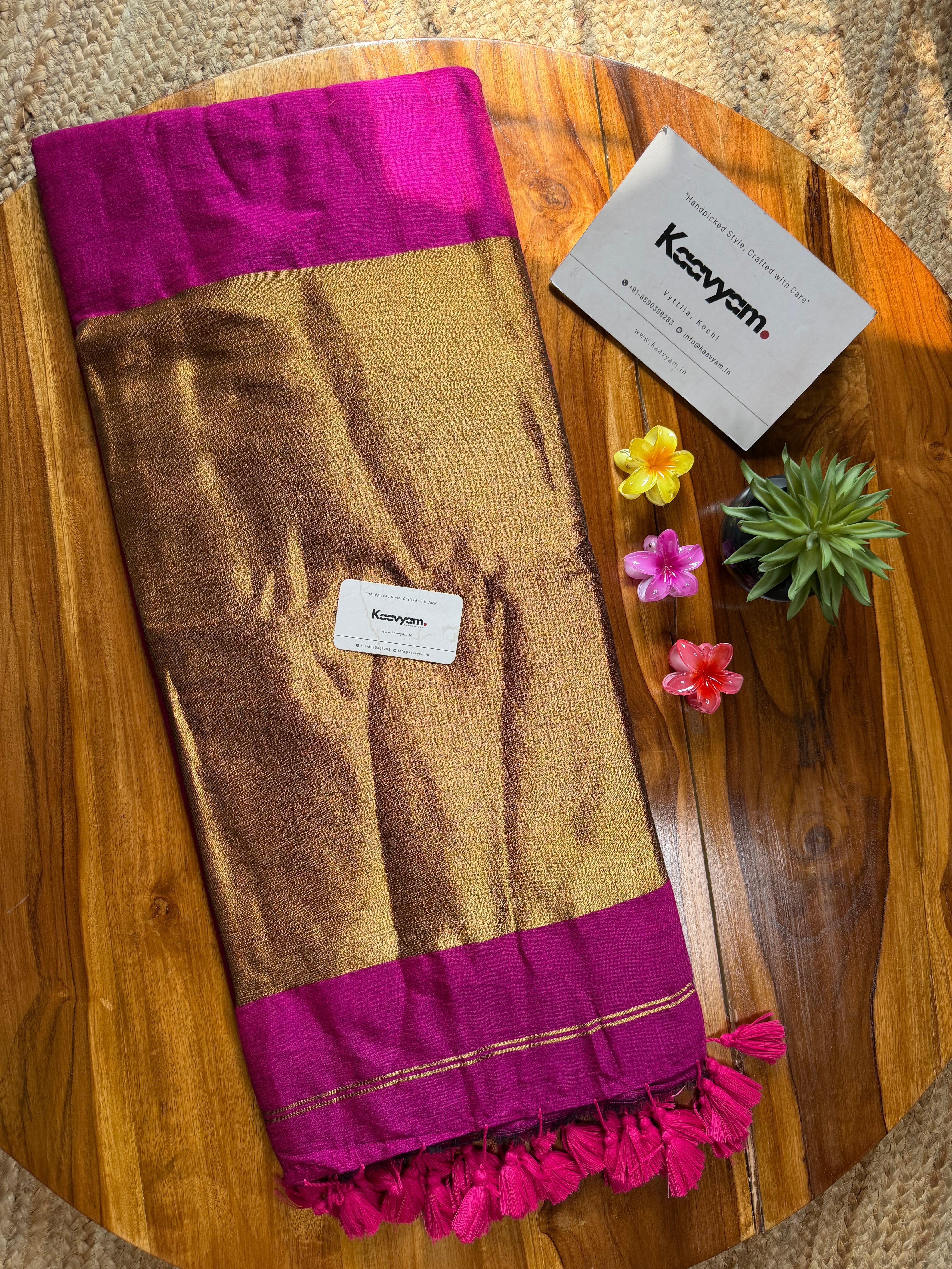 Tissue Pallu Mul Modal Saree