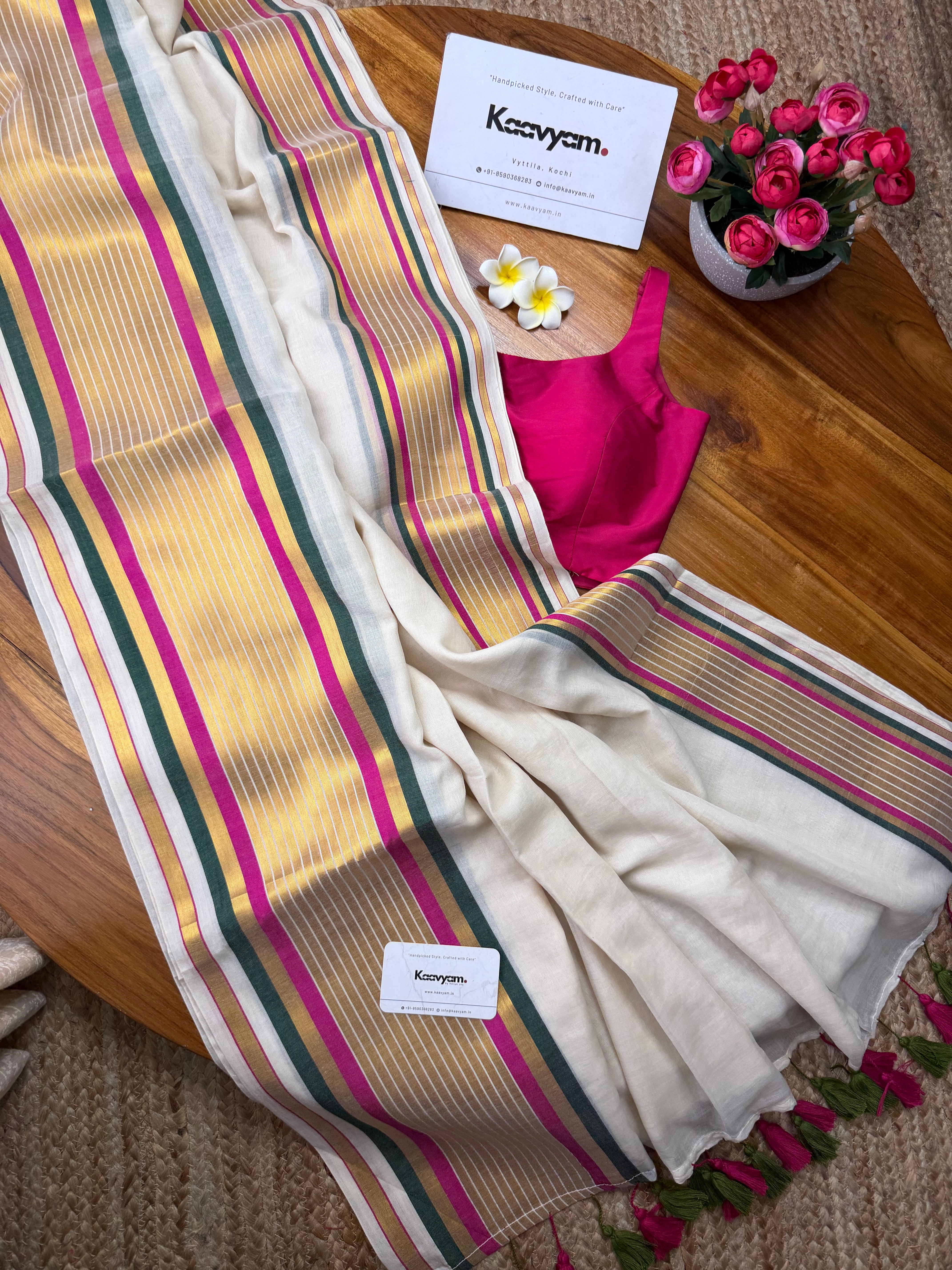 Raaya Kasav Mul Cotton Saree