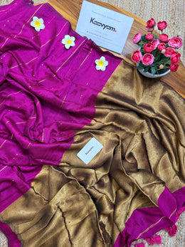 Acrylic Sequins Tissue Pallu