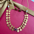 Coin Ruby Flower Choker