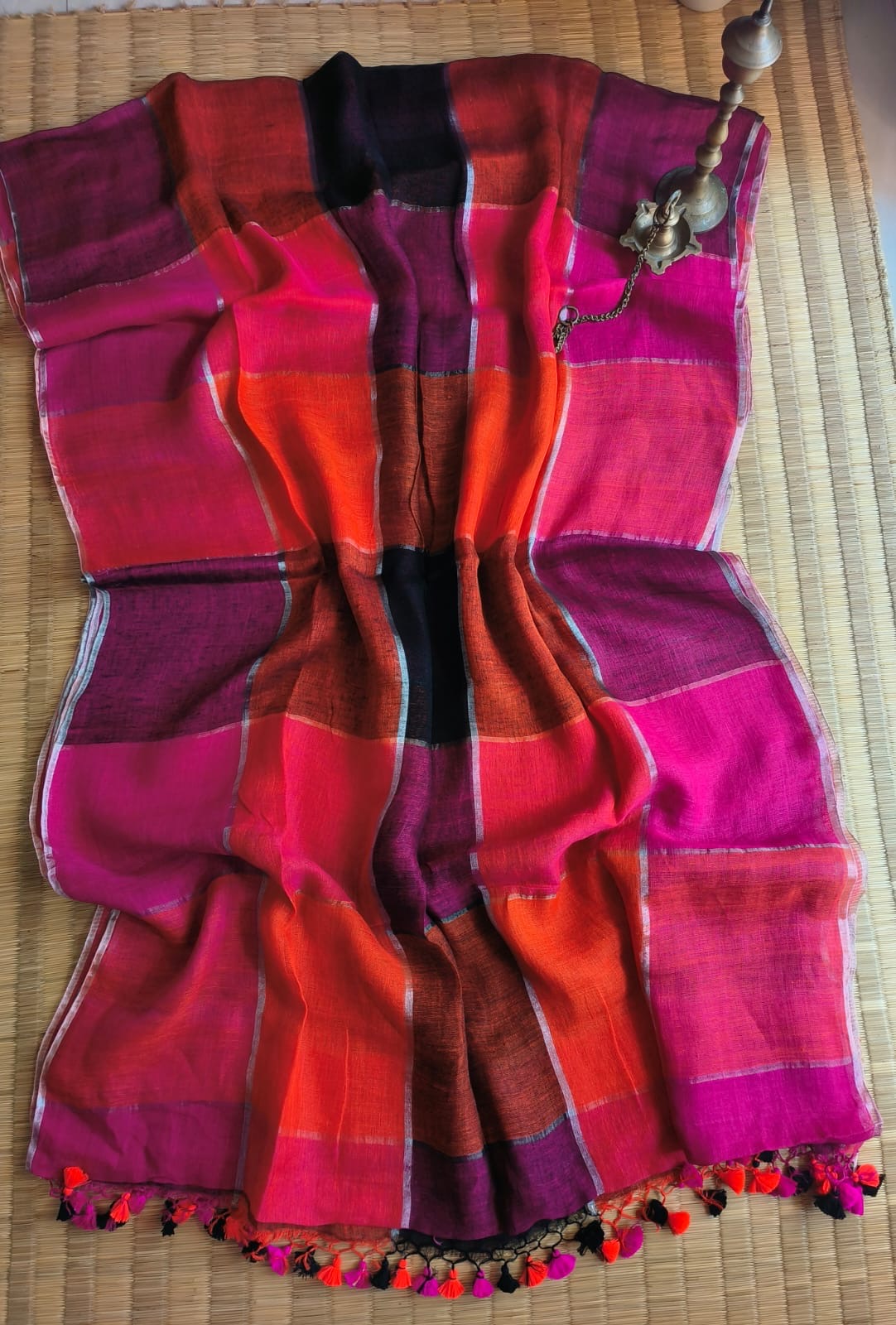 Linen Check Sarees