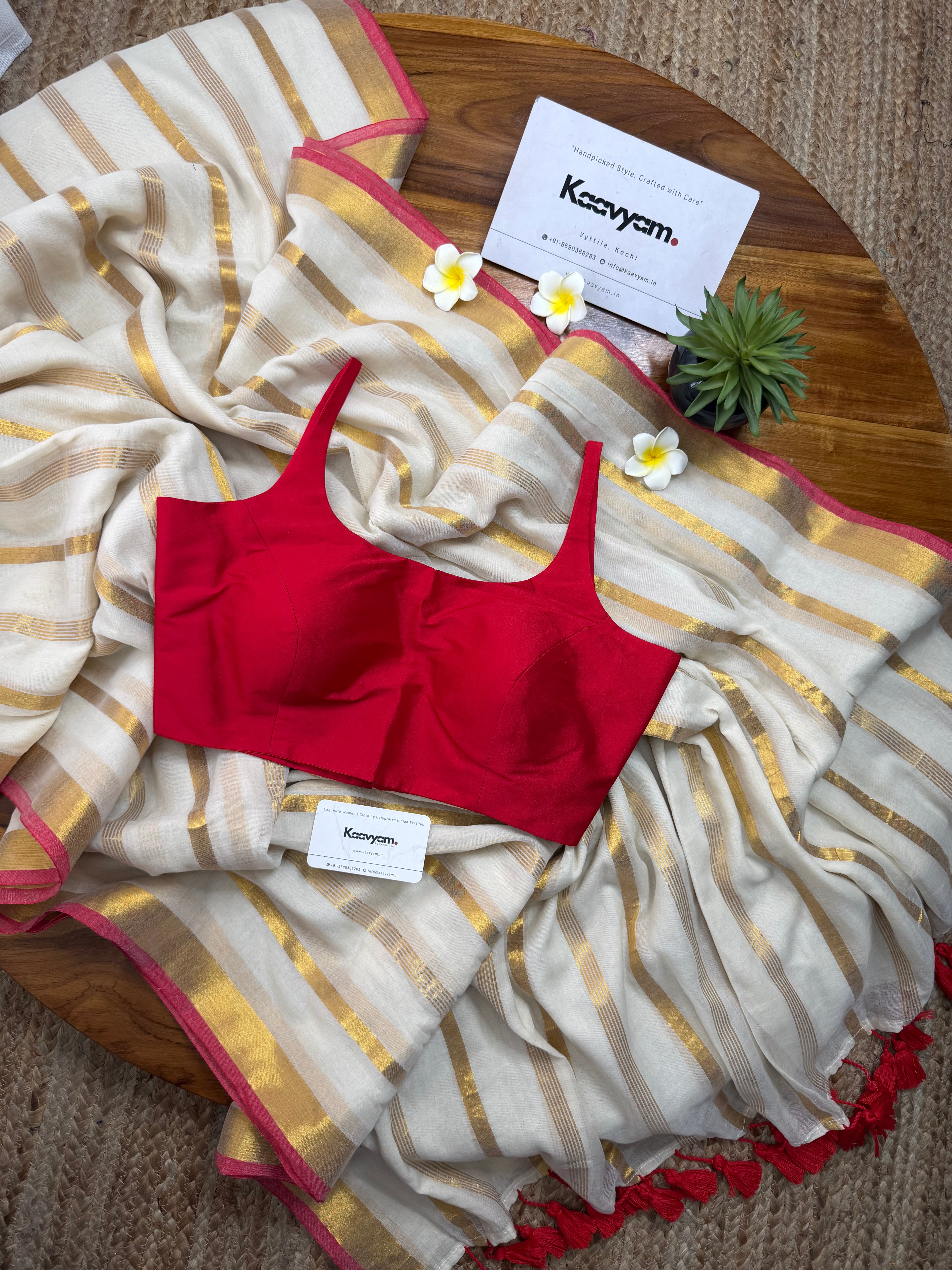 Aaradhana Kasav Stripe Saree