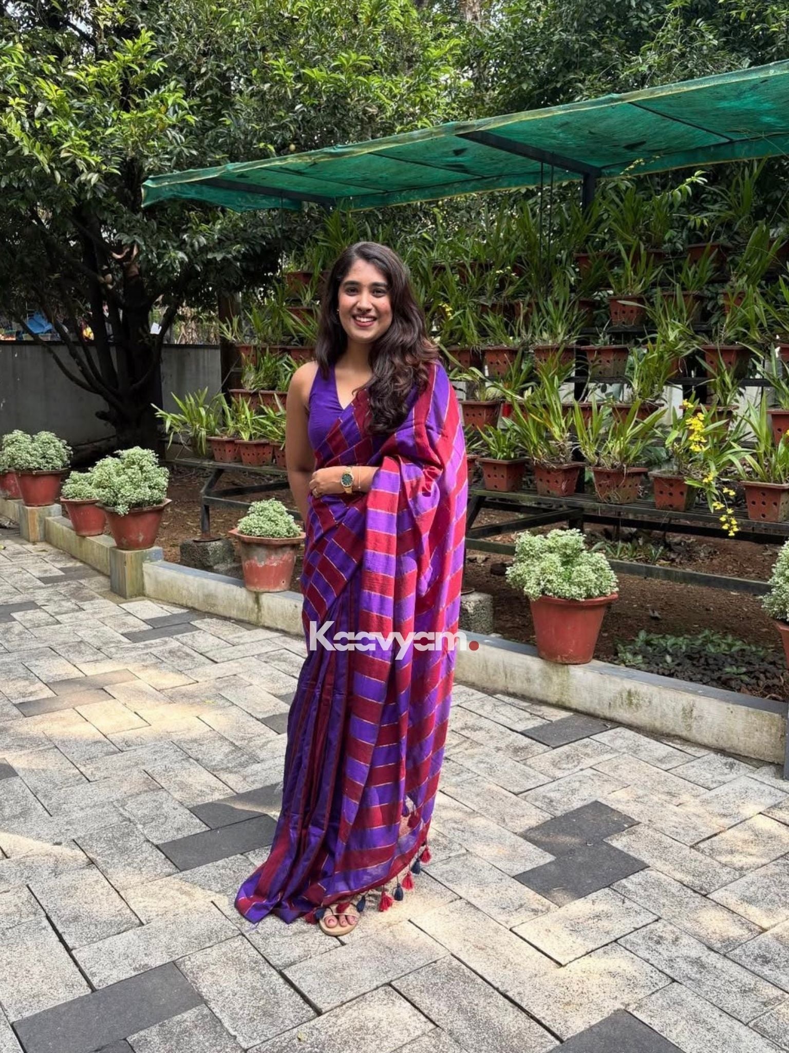 Stripes Mul Modal Saree