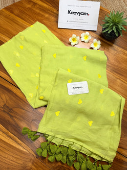 Heart Embroidery Mul cotton Saree