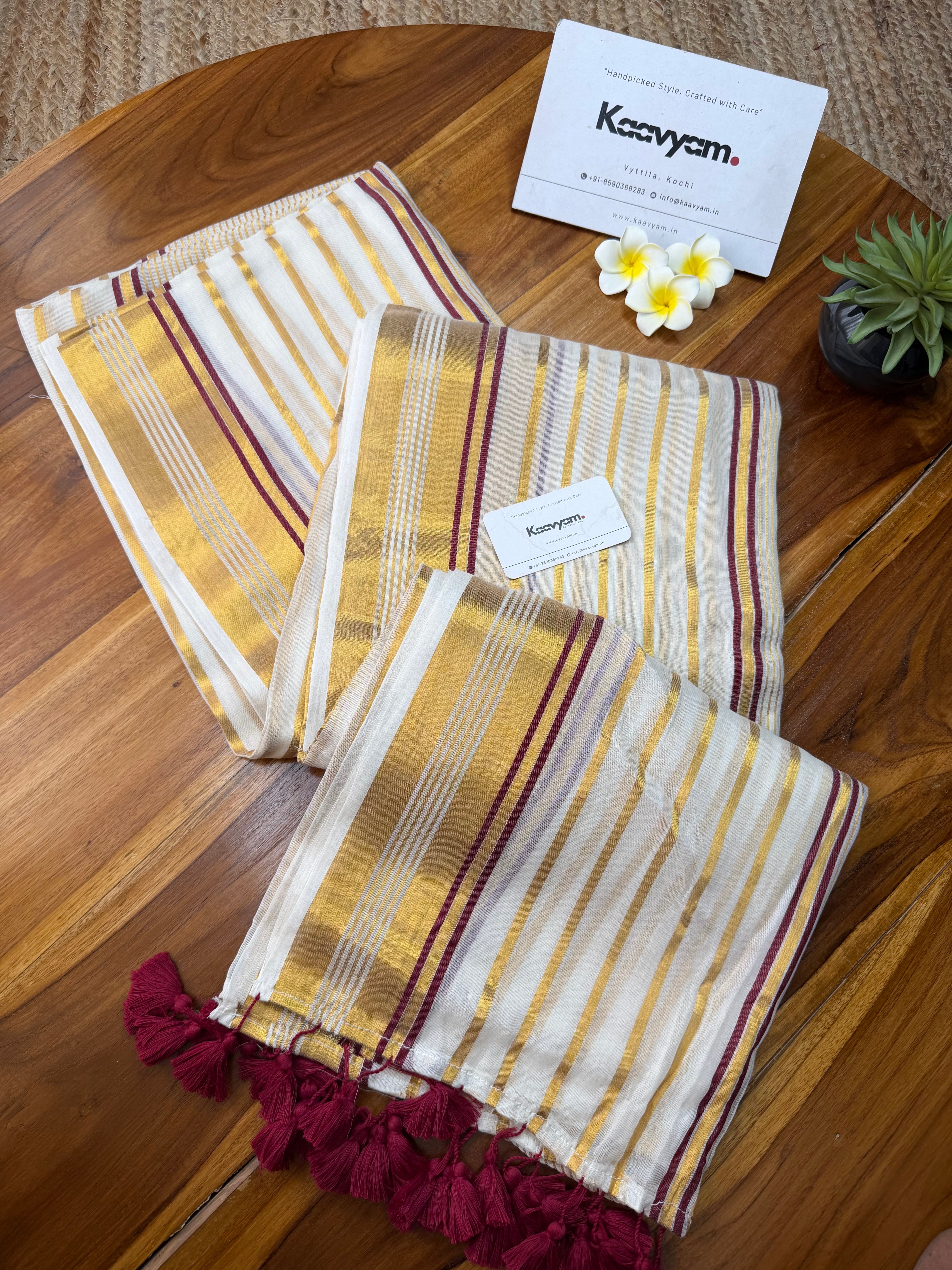 Thulasi Kara Mul Cotton Saree