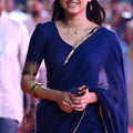 Plain Mul Cotton Saree with Small Jari Border