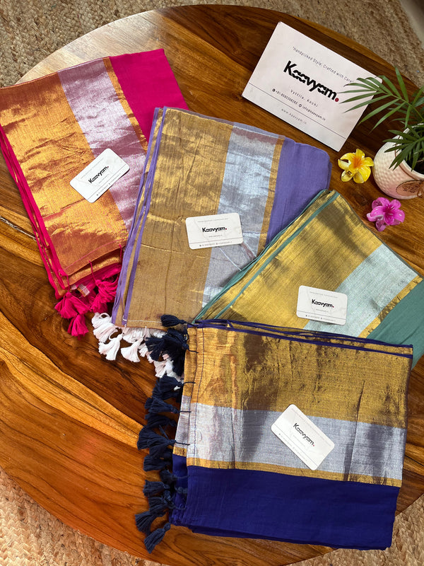 Double Kasav Mul Cotton Saree