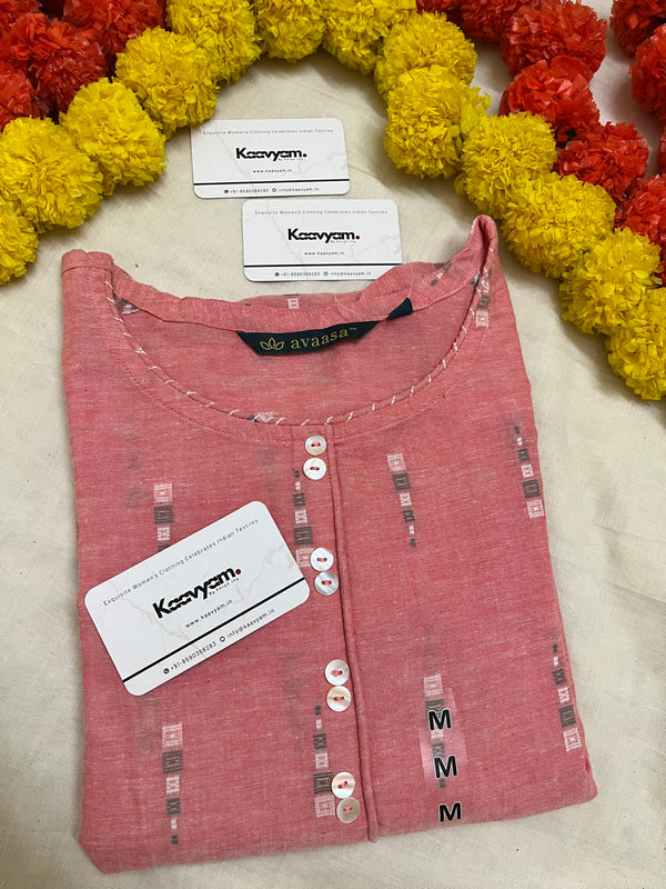 COTTON PEACH KURTI