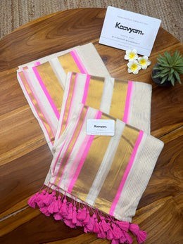 Blush Kasav Mul Cotton Saree