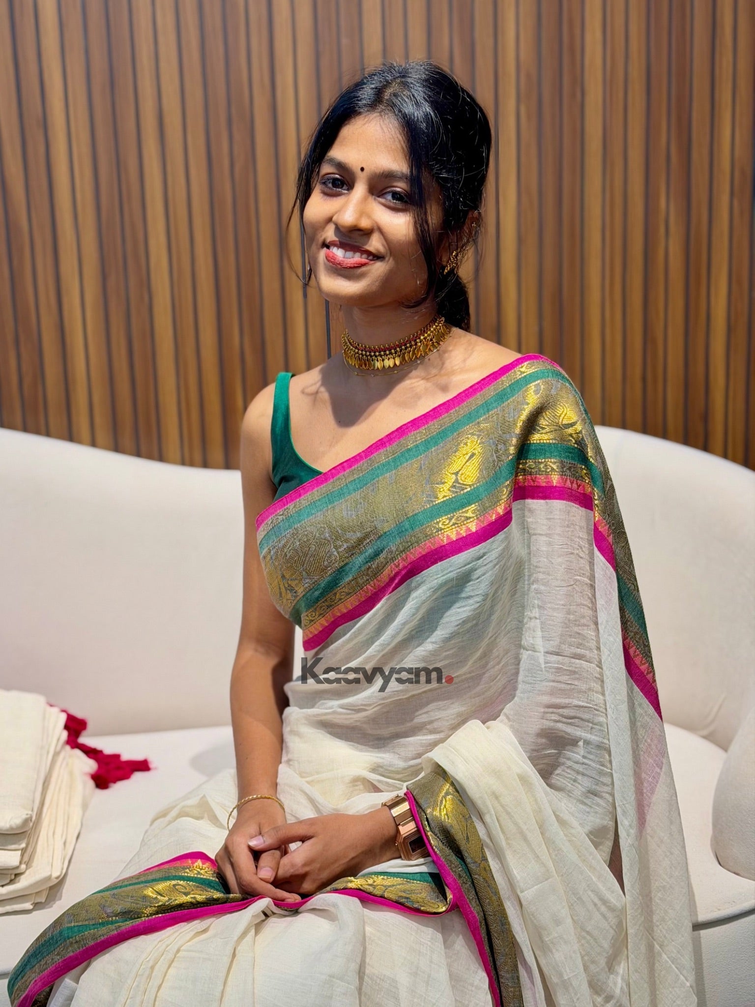 Gaja Kanchi Mul Cotton Saree
