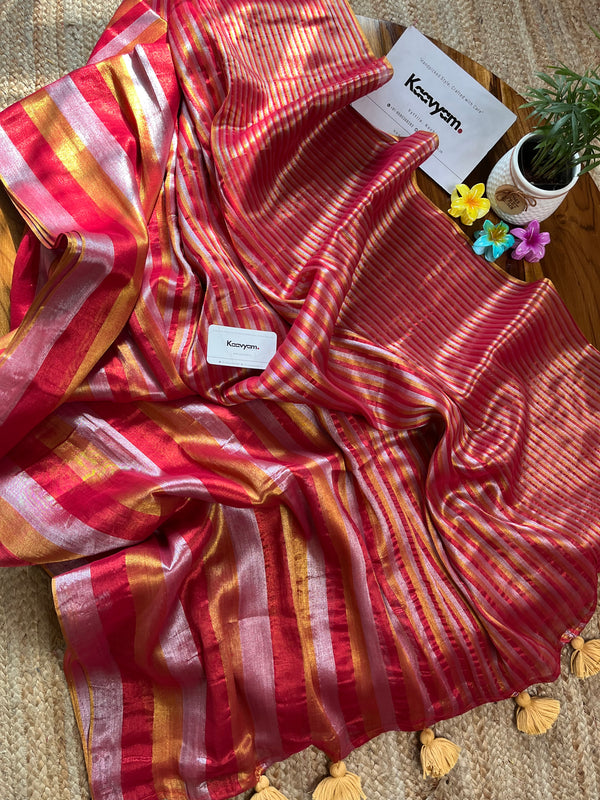 Raaga Stripes Tissue Silk Saree