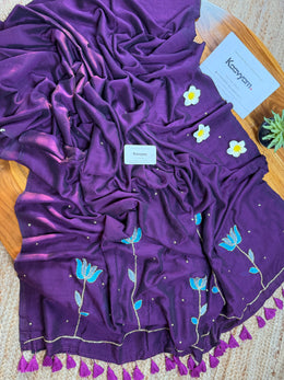Kamala Handwork Mul Modal Saree