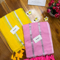 Silver Stripes Mul Cotton Saree