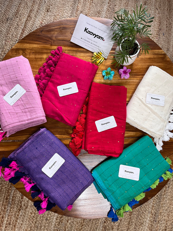 Sitara Sequins Mul Cotton Saree
