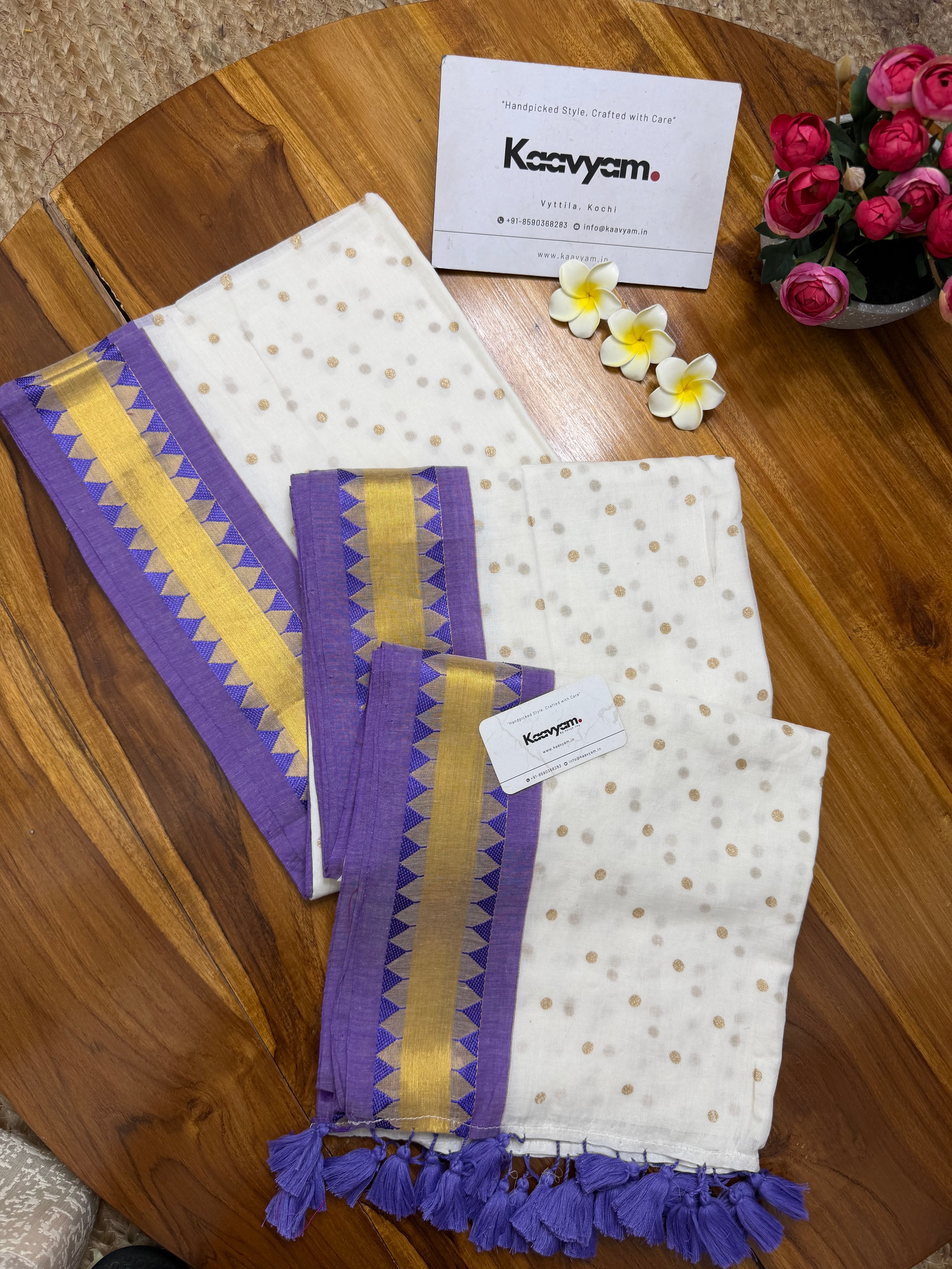 Temple Polka Saree