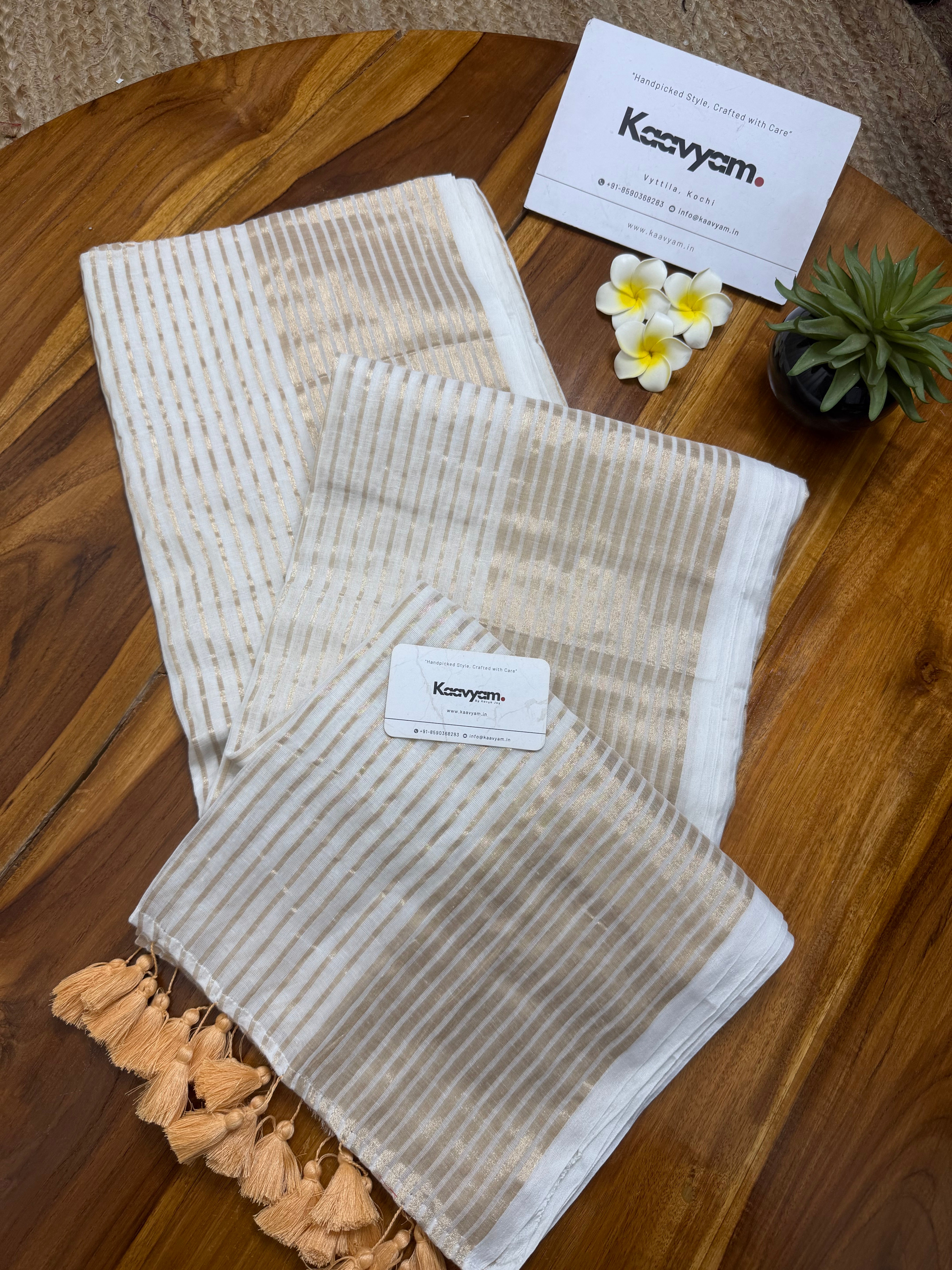 Goldy Stripes Saree