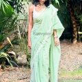 Victoria Checks Lace Saree