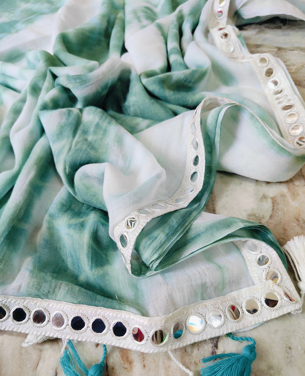 Shibori Mul Cotton Saree