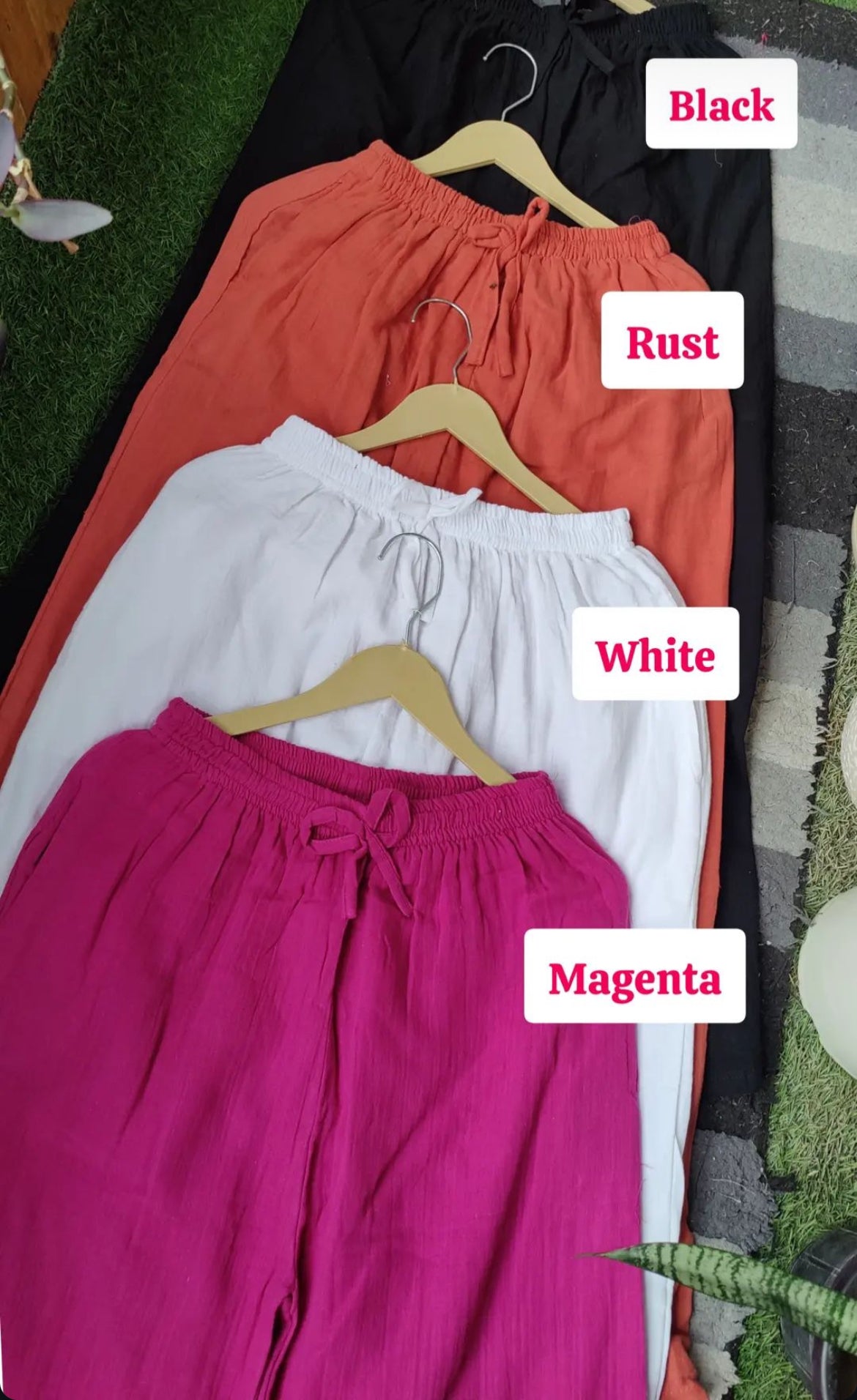 Straight Fit Cotton Pants
