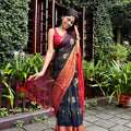 Floral Motif Mul Cotton Saree