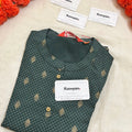 Mandarin collar Green Kurti