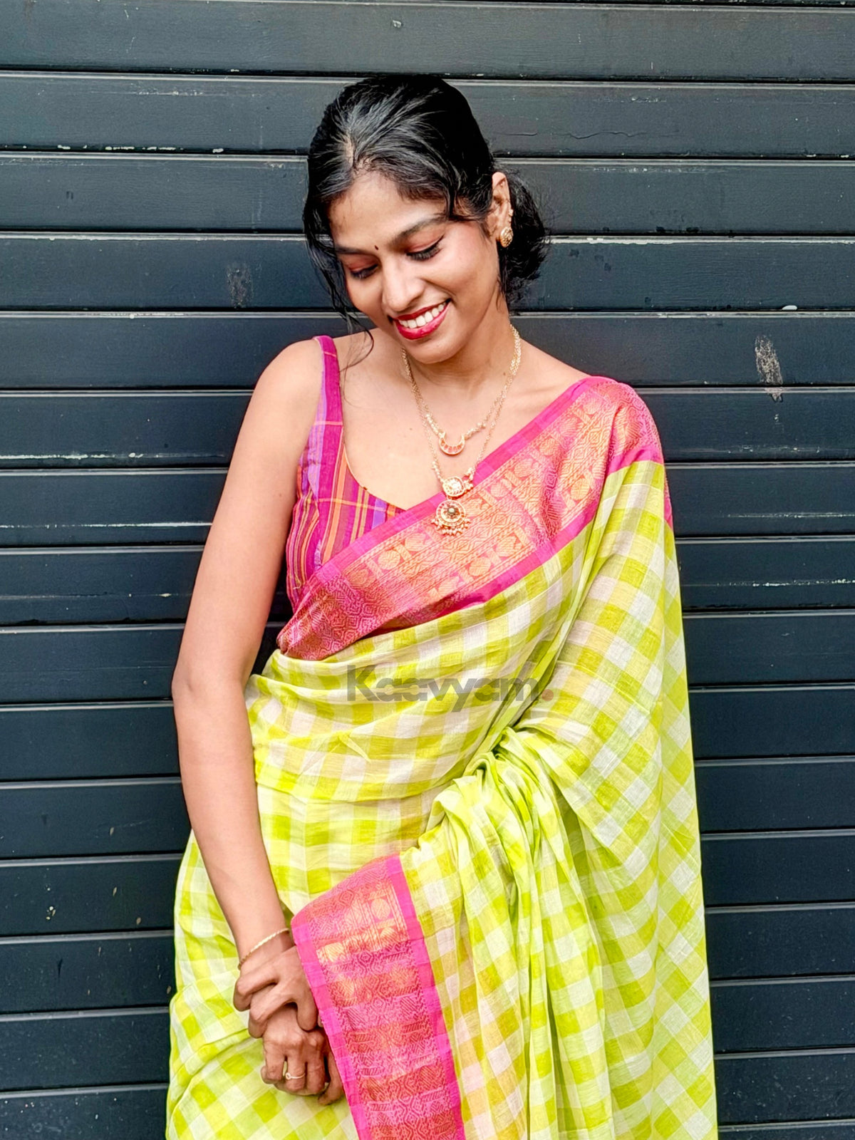 Padma Check  Kanchi Saree