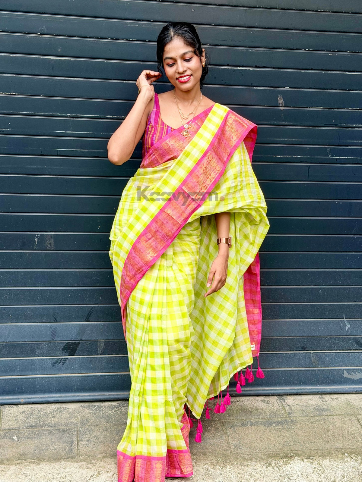Padma Check  Kanchi Saree
