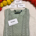Pale green Embroidery yoke Kurti