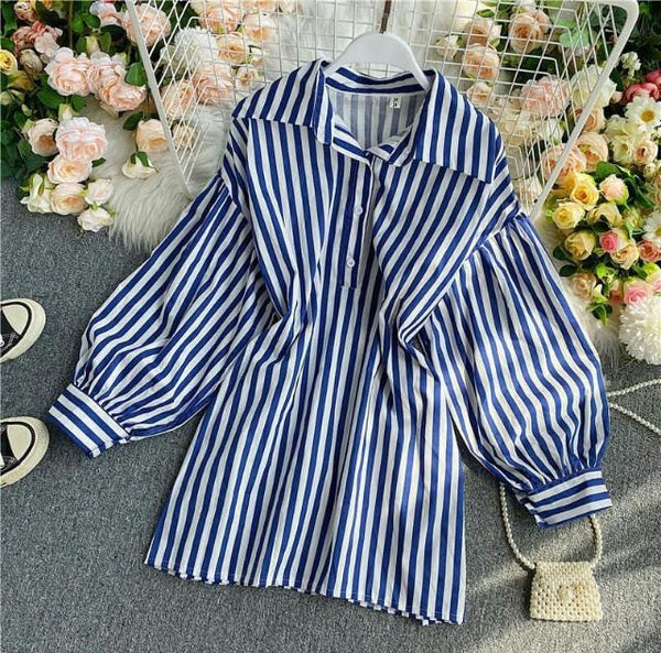 STRIPED SATIN SHIRT