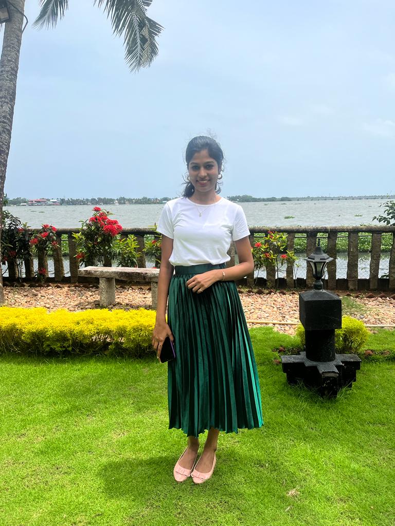 GREEN SATIN PLEATED SKIRT