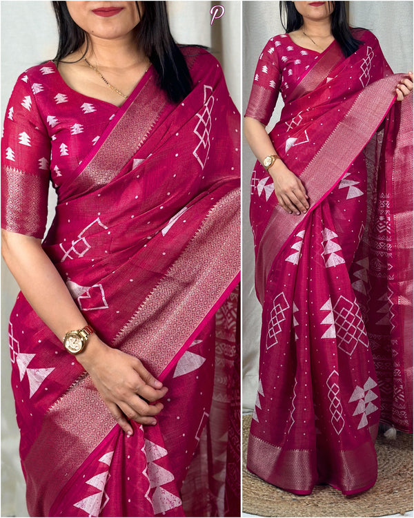 Printed Cotton Saree