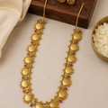 Antique long coin necklace