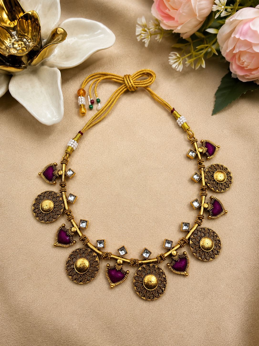 Antique Palakka coin Necklace