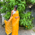 Hand Block Linen Saree