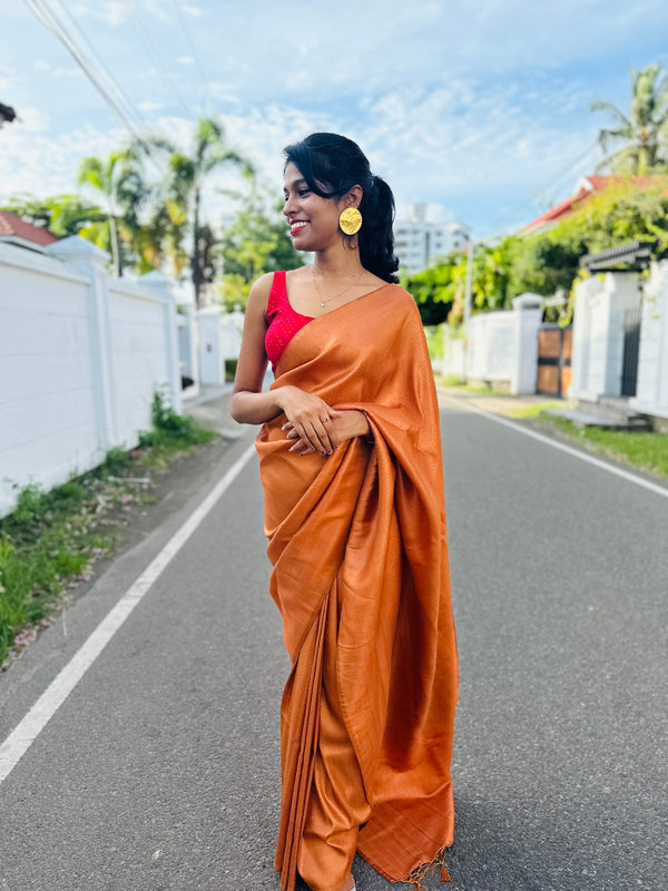 ORANGE KUBERAPPATTU SAREE