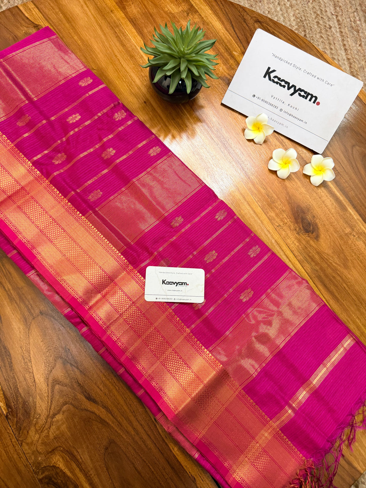 Double Peti Pink Maheshwari Silk