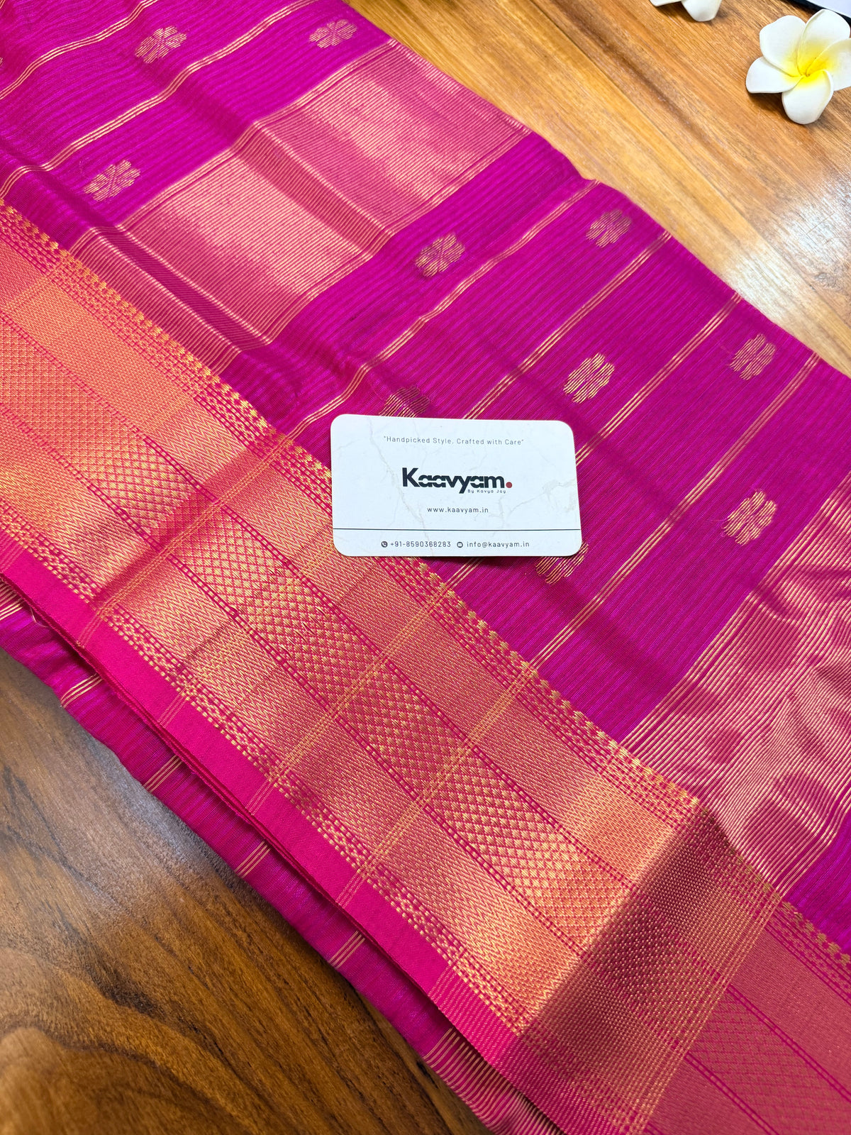 Double Peti Pink Maheshwari Silk