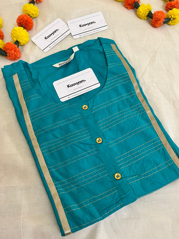 GOLDEN BLUE KURTI