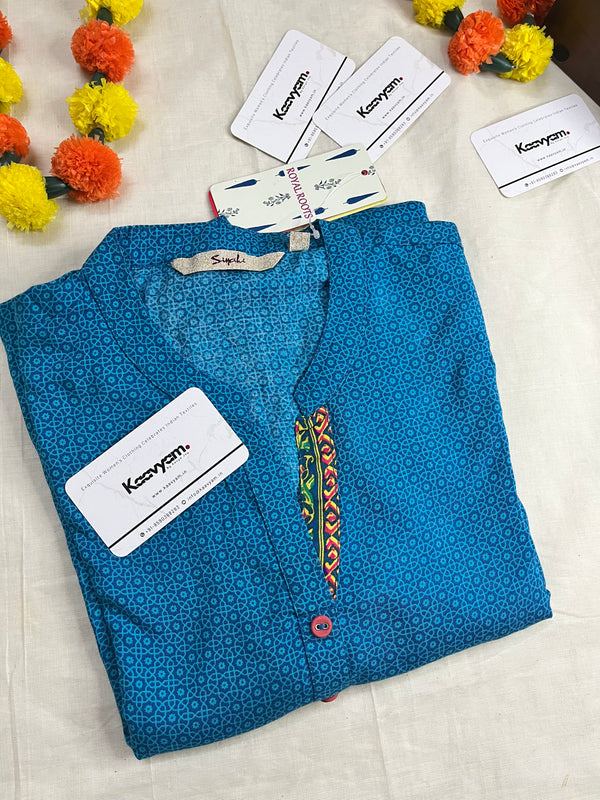 COLLAR BLUE KURTI