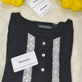 BLACK LACE YOKE KURTI