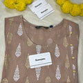 COTTON TAN PRINTED KURTI