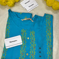 ROUND NECK SKY BLUE KURTI
