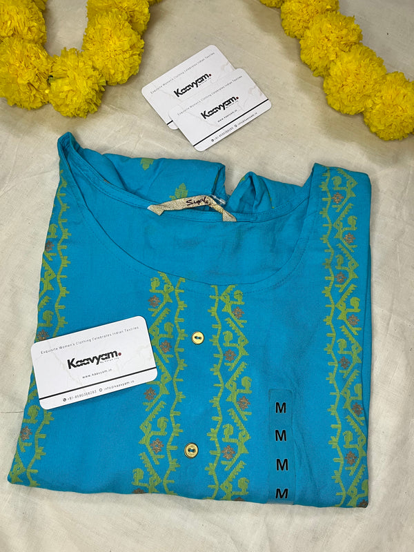 ROUND NECK SKY BLUE KURTI