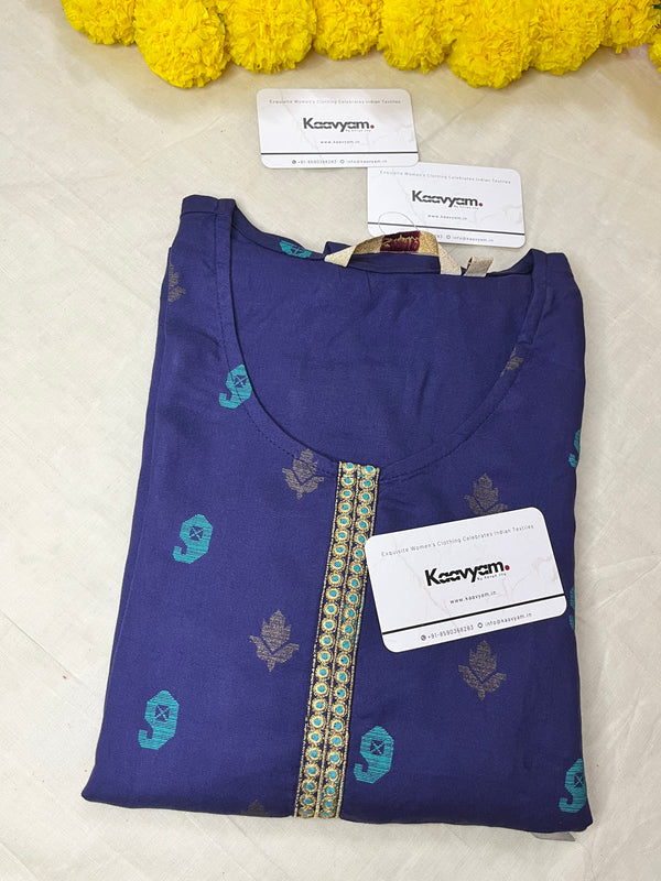 ROUND NECK BLUE KURTI